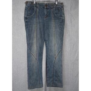 DKNY Jeans Carpenter-Style Straight Leg Jeans Medium Wash Women’s Size 10